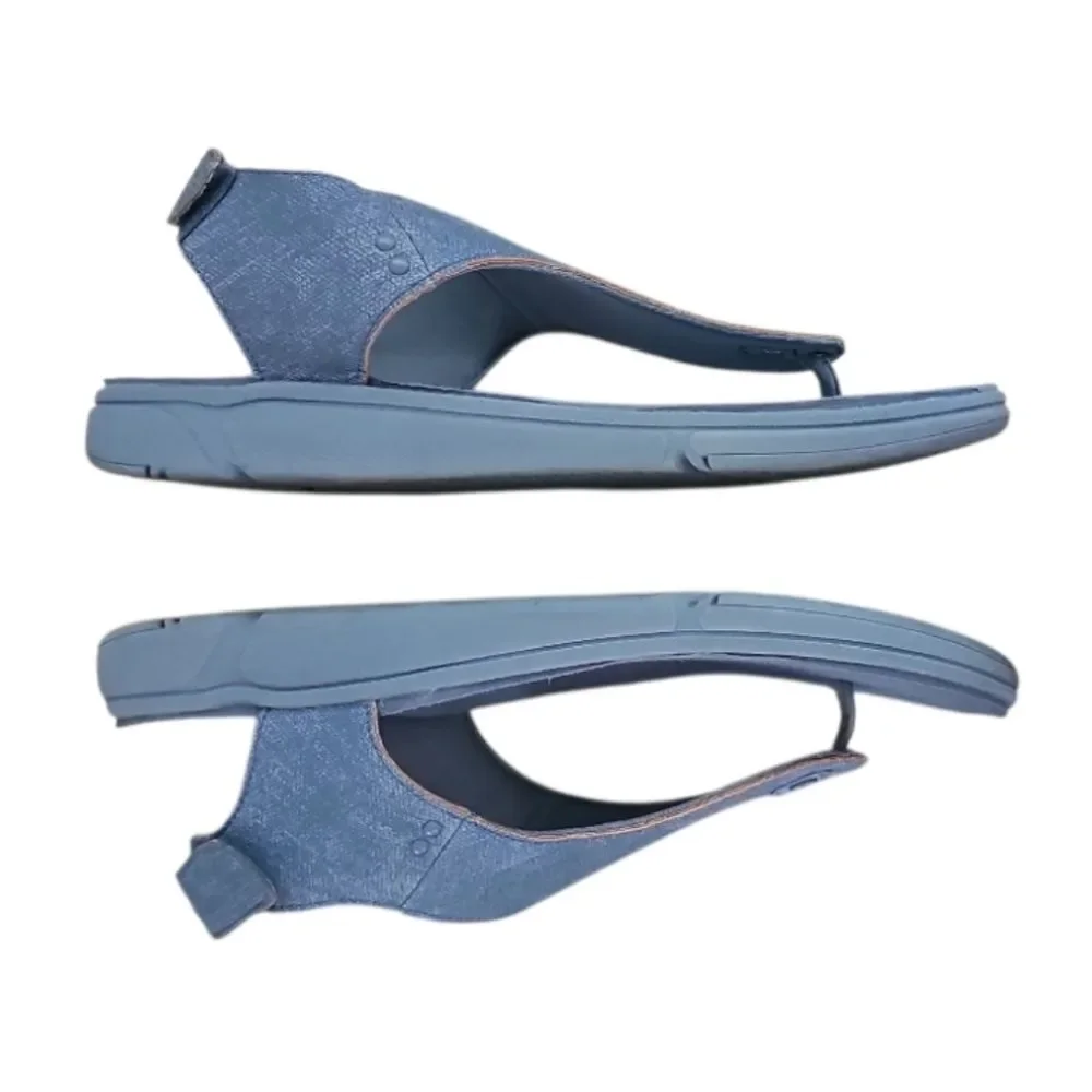 Ryka Margo Next Thong Sandals Women’s 9.5 Blue Comfort Walking Travel Vacation